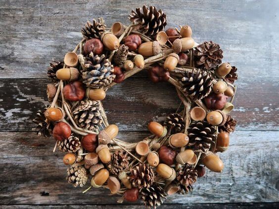 27 DIY ideas for natural fall wreaths - 173