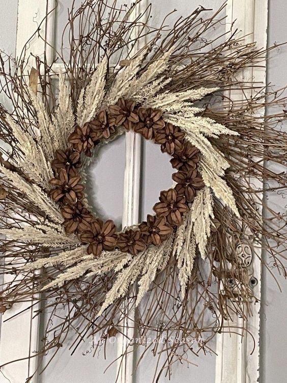 27 DIY ideas for natural fall wreaths - 201