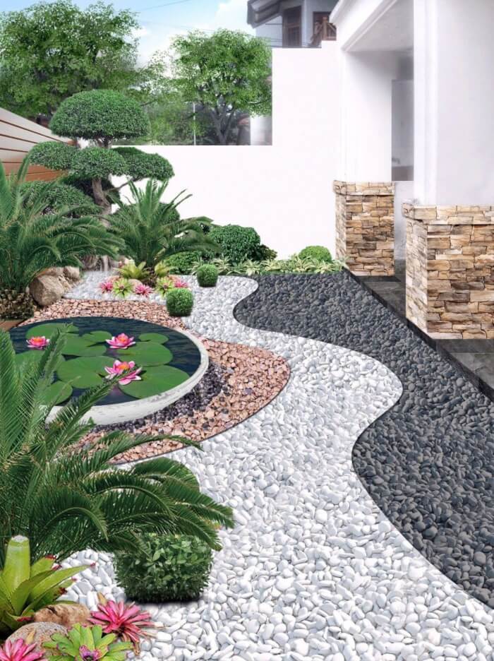 46 top garden design ideas with pebbles - 351