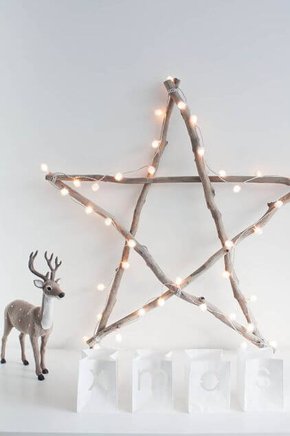 DIY Dry ​​Branch Christmas Decoration Ideas - 127