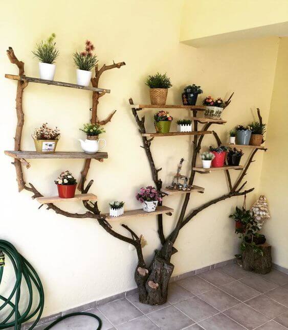 25 inexpensive do-it-yourself home decorating projects from tree trunks - 187