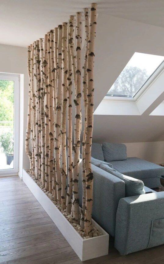 22 DIY home decorating ideas with birch trunks - 147