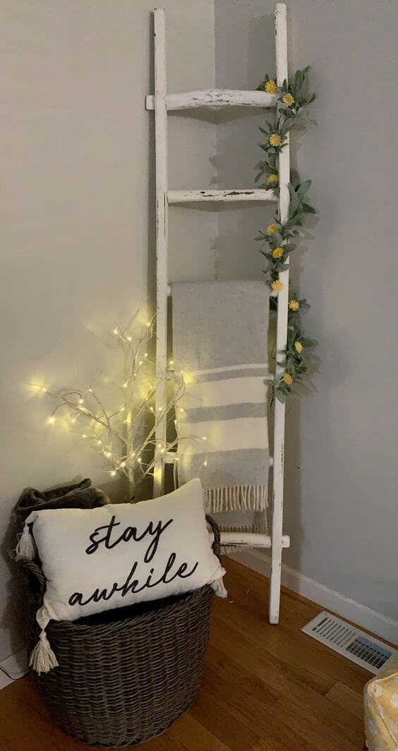 21 DIY projects for old ladders for home decoration - 167
