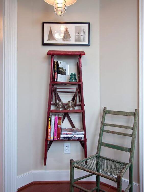 21 DIY projects for old ladders for home decoration - 171