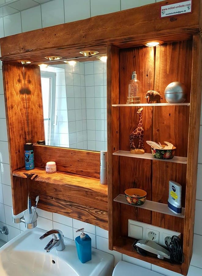 Pallet project ideas to decorate the bathroom - 77