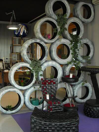 Easy to Make Old Tire Home Decor Ideas - 127