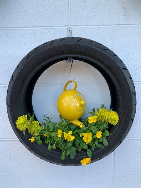 Easy to make old tires home decor ideas - 129