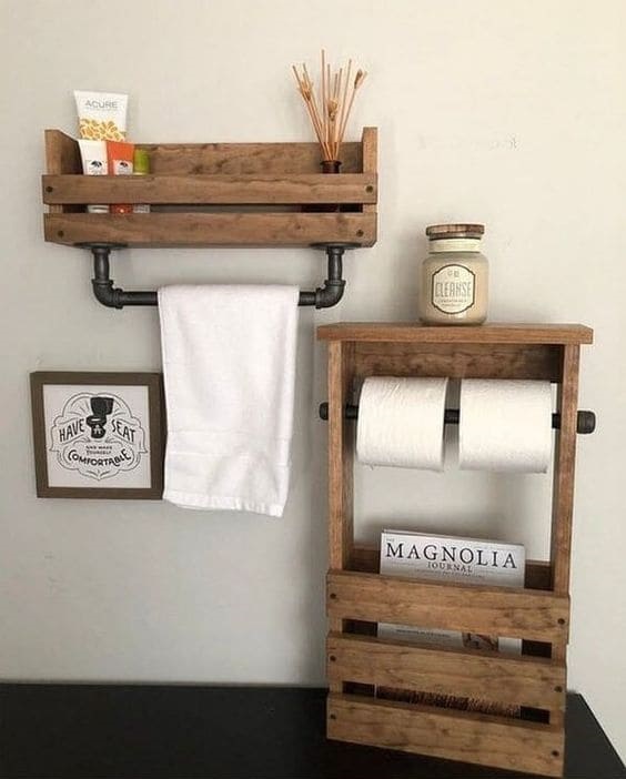 Pallet project ideas to decorate the bathroom - 71