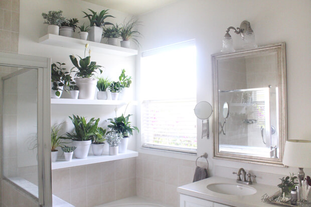 33 adorable ideas for plant shelves in the bathroom - 229