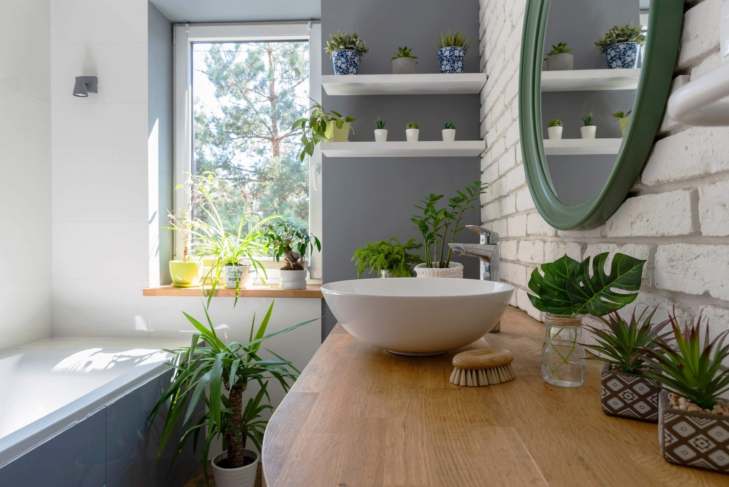 33 adorable ideas for plant shelves in the bathroom - 219