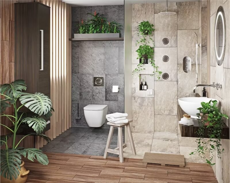 33 adorable ideas for plant shelves in the bathroom - 213