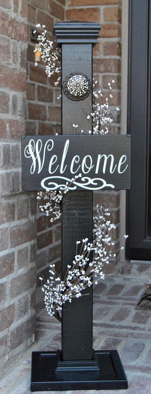 24 beautiful welcome sign ideas for your front porch - 69