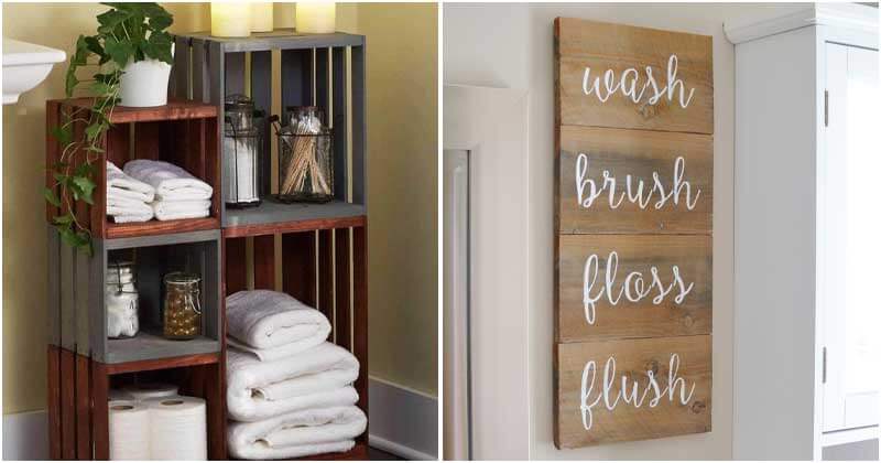 Pallet project ideas to decorate the bathroom