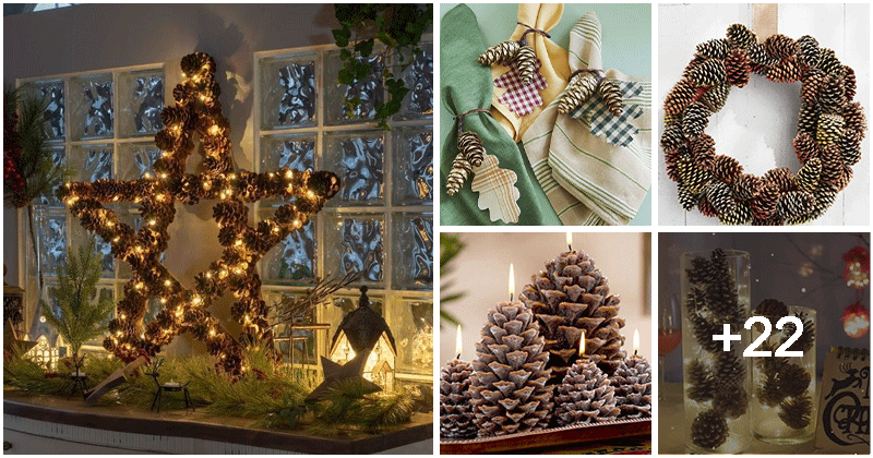 27 beautiful pine cone crafts to decorate your home