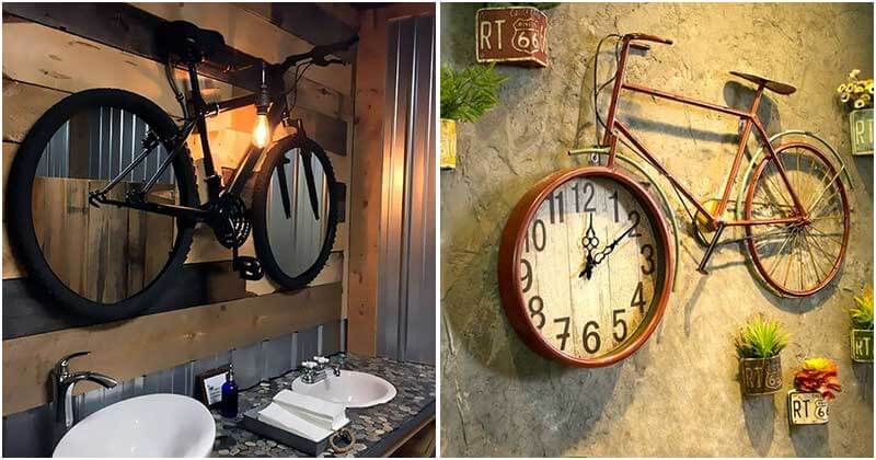 Brilliant projects for reusing old bikes in home decoration