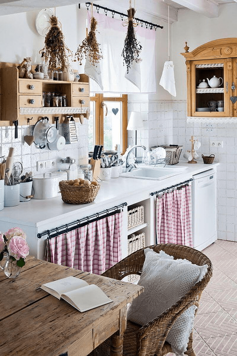 18 impressive and unique kitchen cabinet curtain ideas - 85