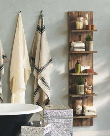 Creative and Cool DIY Bathroom Shelves Ideas - 21