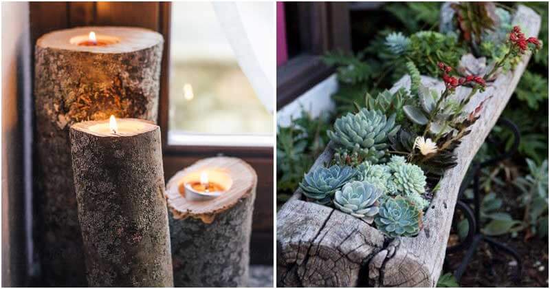 21 amazing DIY projects with tree trunks - 137