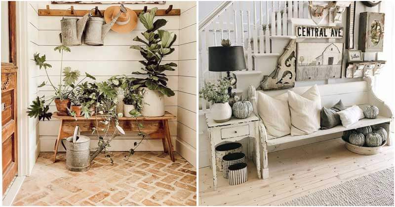 25 cozy and welcoming farmhouse entryway ideas - 71