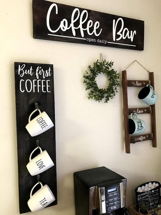 25 DIY coffee cup display ideas - 177