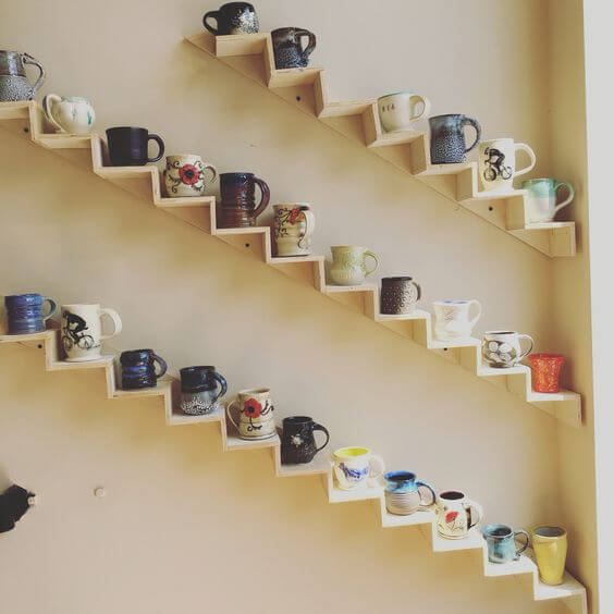 25 DIY Coffee Cup Display Ideas - 197