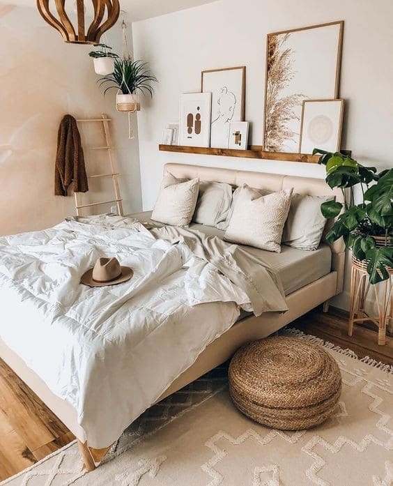 30 Cozy Beautiful Boho Bedroom Decorating Ideas for the Winter Months - 123