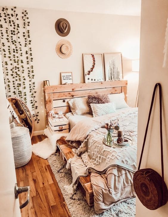 30 cozy beautiful boho bedroom decorating ideas for the winter months - 113