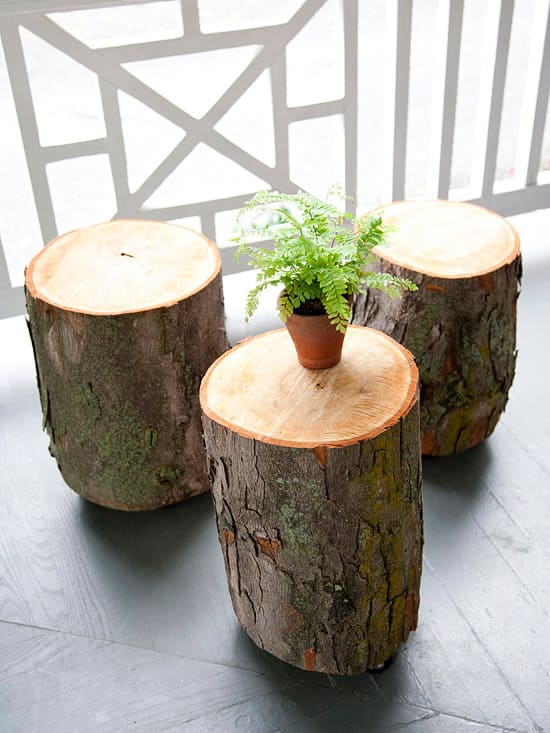 21 amazing DIY projects with tree trunks - 155