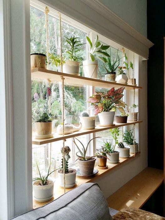 28 beautiful plant shelves for your home - 117