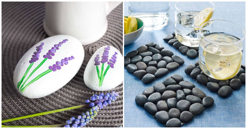 DIY Pebbles and River Rock Projects For Your Home Decor Planning