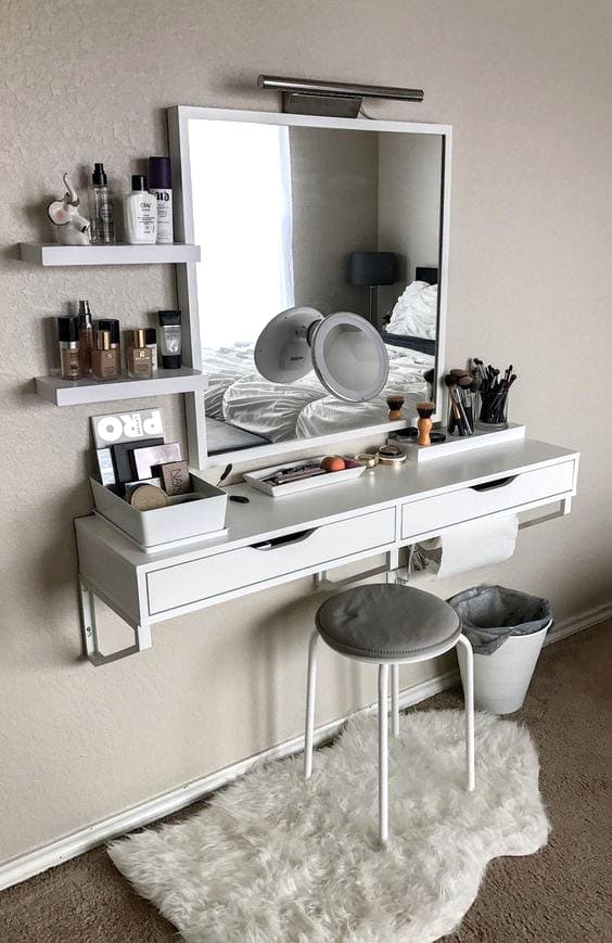Shimmering makeup vanity ideas for your small bedrooms - 69