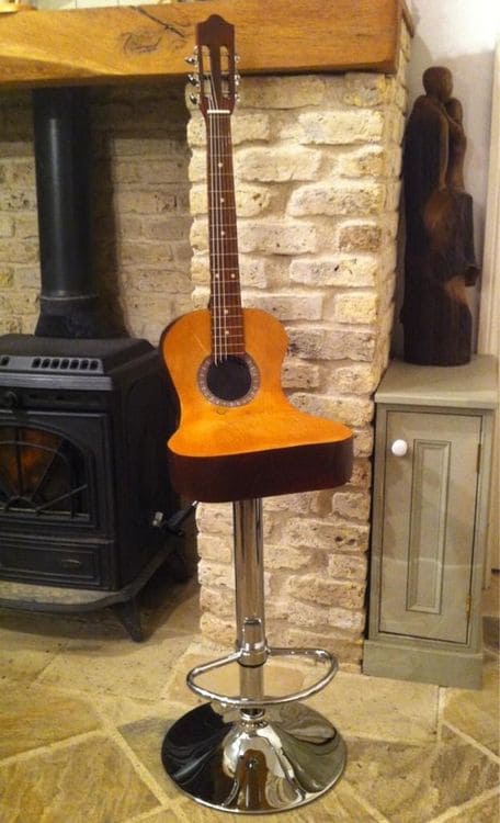 Do it yourself old guitar projects to decorate your home - 77