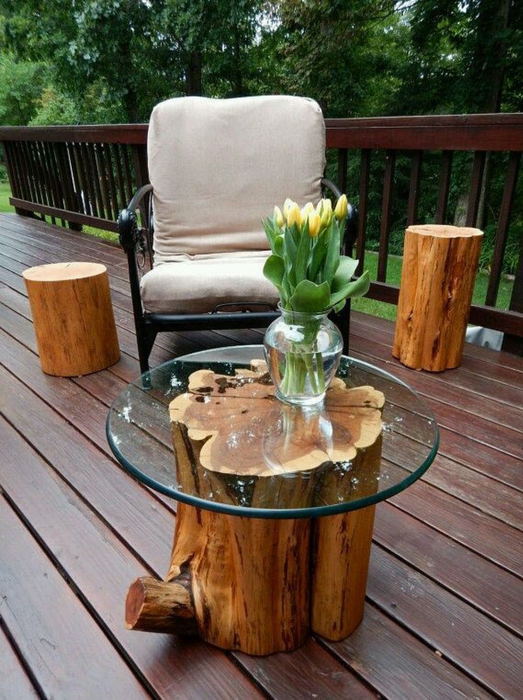 21 amazing DIY projects with tree trunks - 151