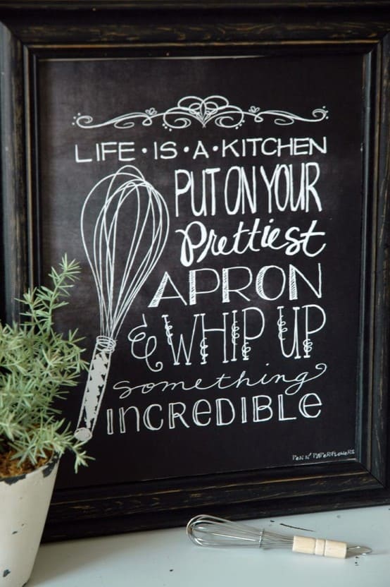 27 creative chalkboard ideas for your kitchen decor - 81