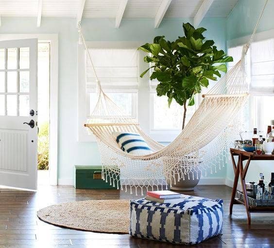 Decorate indoor ideas with hammocks - 75