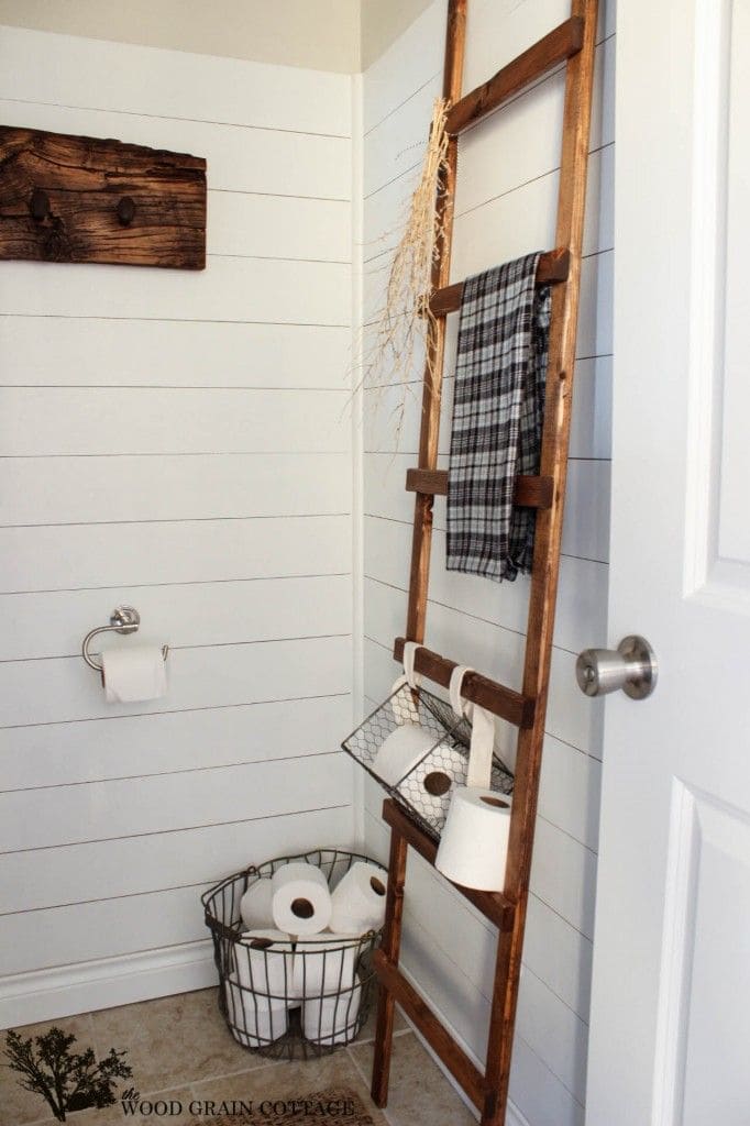 20 creative ladder storage ideas for the bathroom - 147