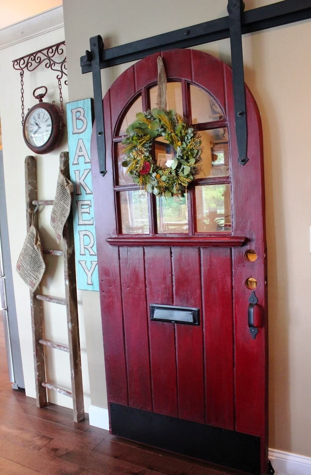 Creative ideas to turn old doors into decorative and useful items in your home - 75