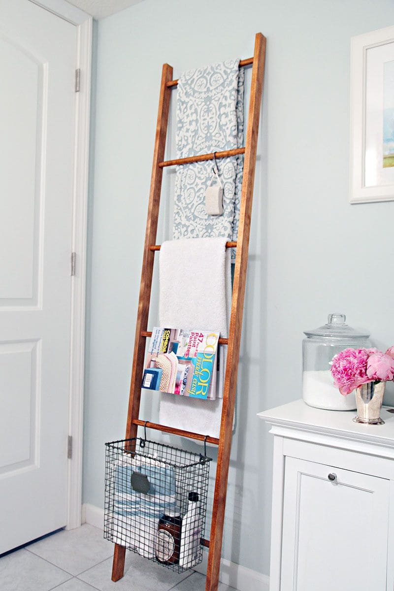 20 creative ladder storage ideas for the bathroom - 143
