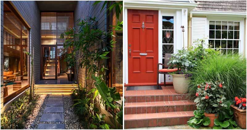24 Beautiful Entrance Decoration Ideas with Plants