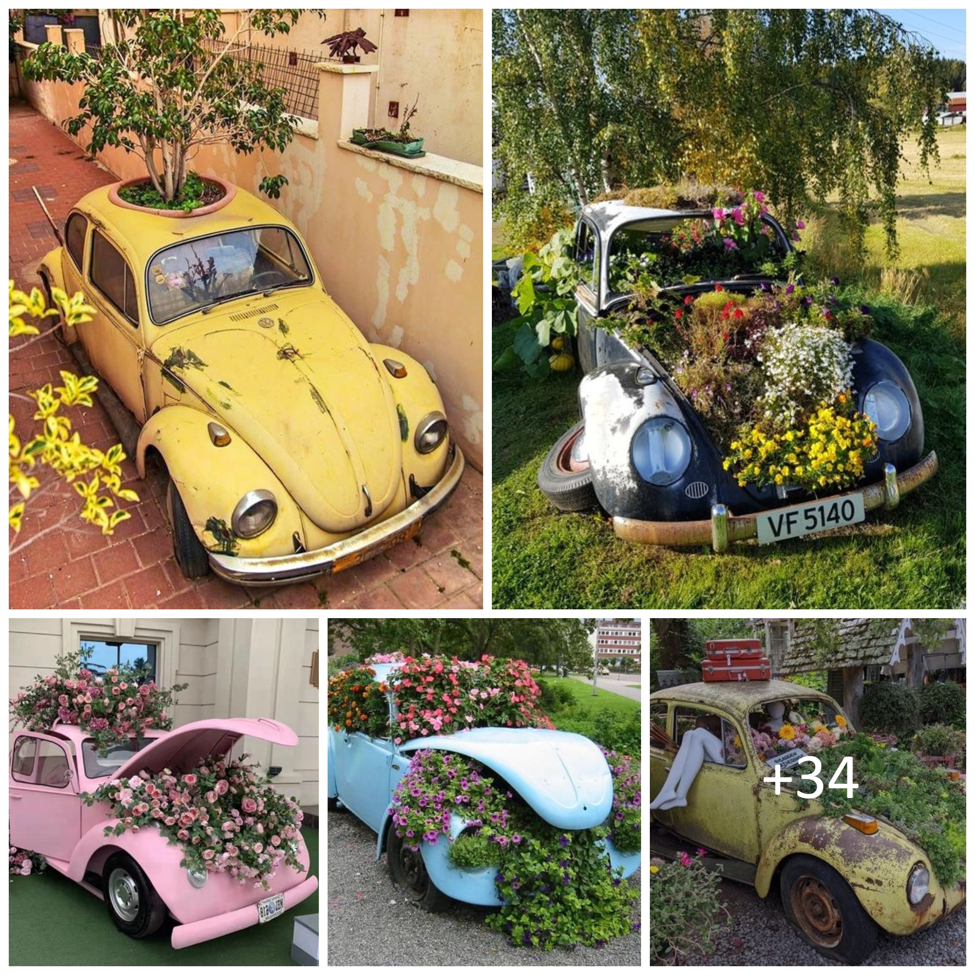 How to make a flower bed from a car with your own hands