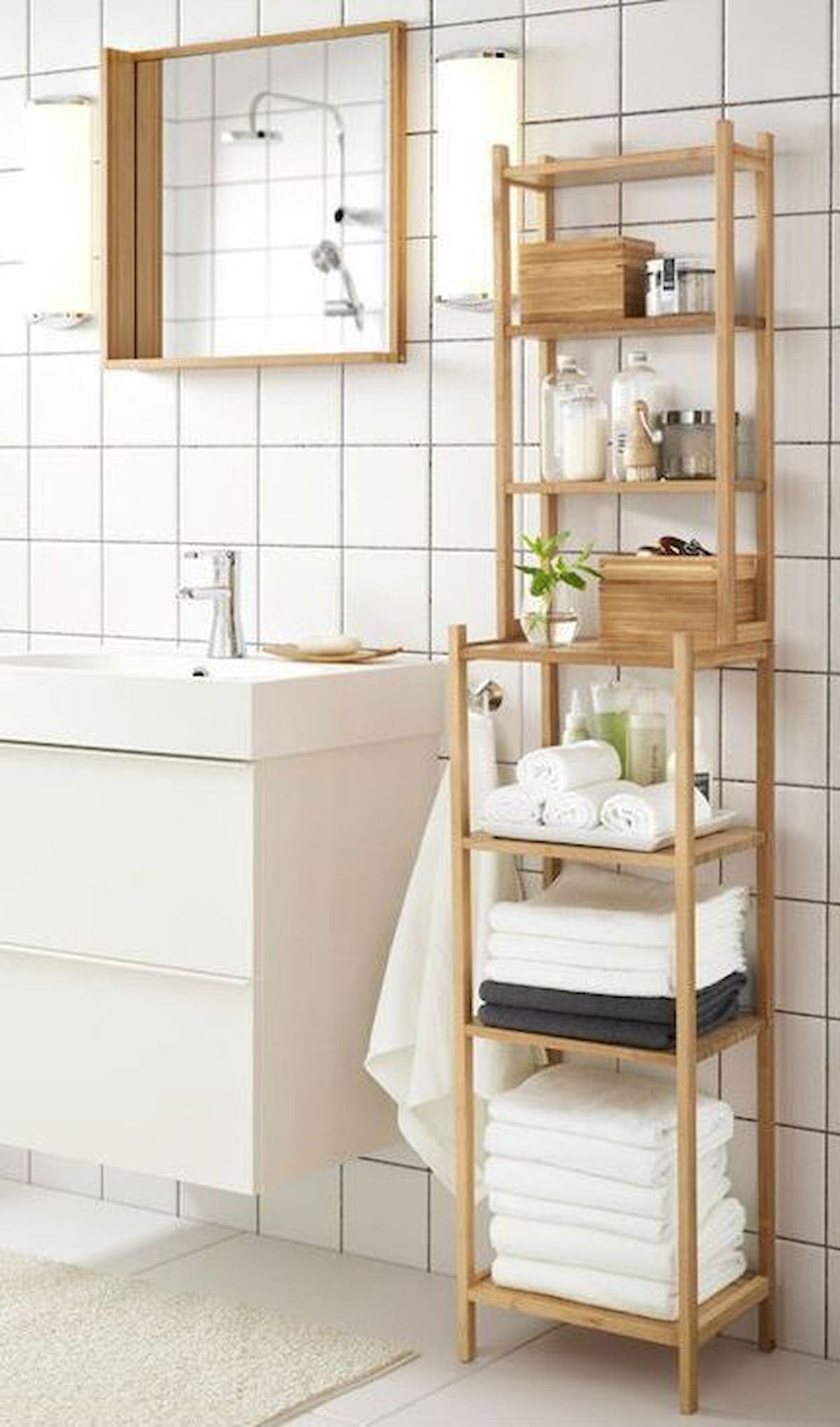 28 smart bathroom storage ideas to continue with your home - 129