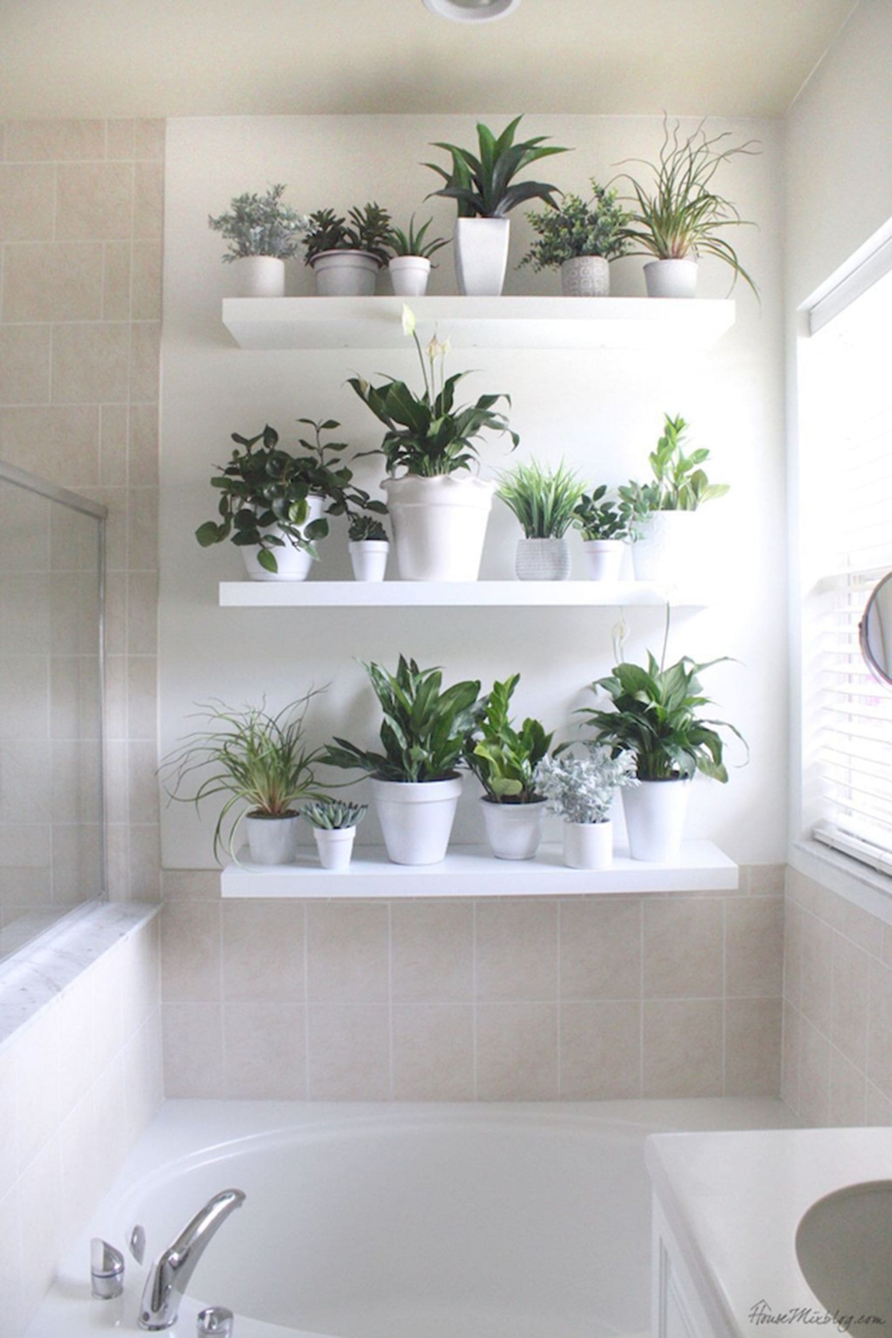 20 best ideas to make your own bathroom plant shelves - 147