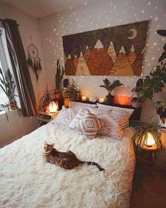 20 ideas for fairy lights for your bedroom - 19