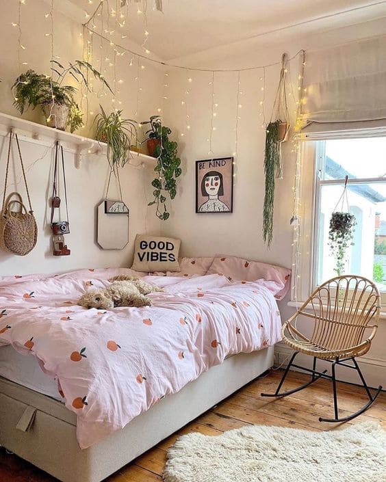 20 ideas for fairy lights for your bedroom - 25