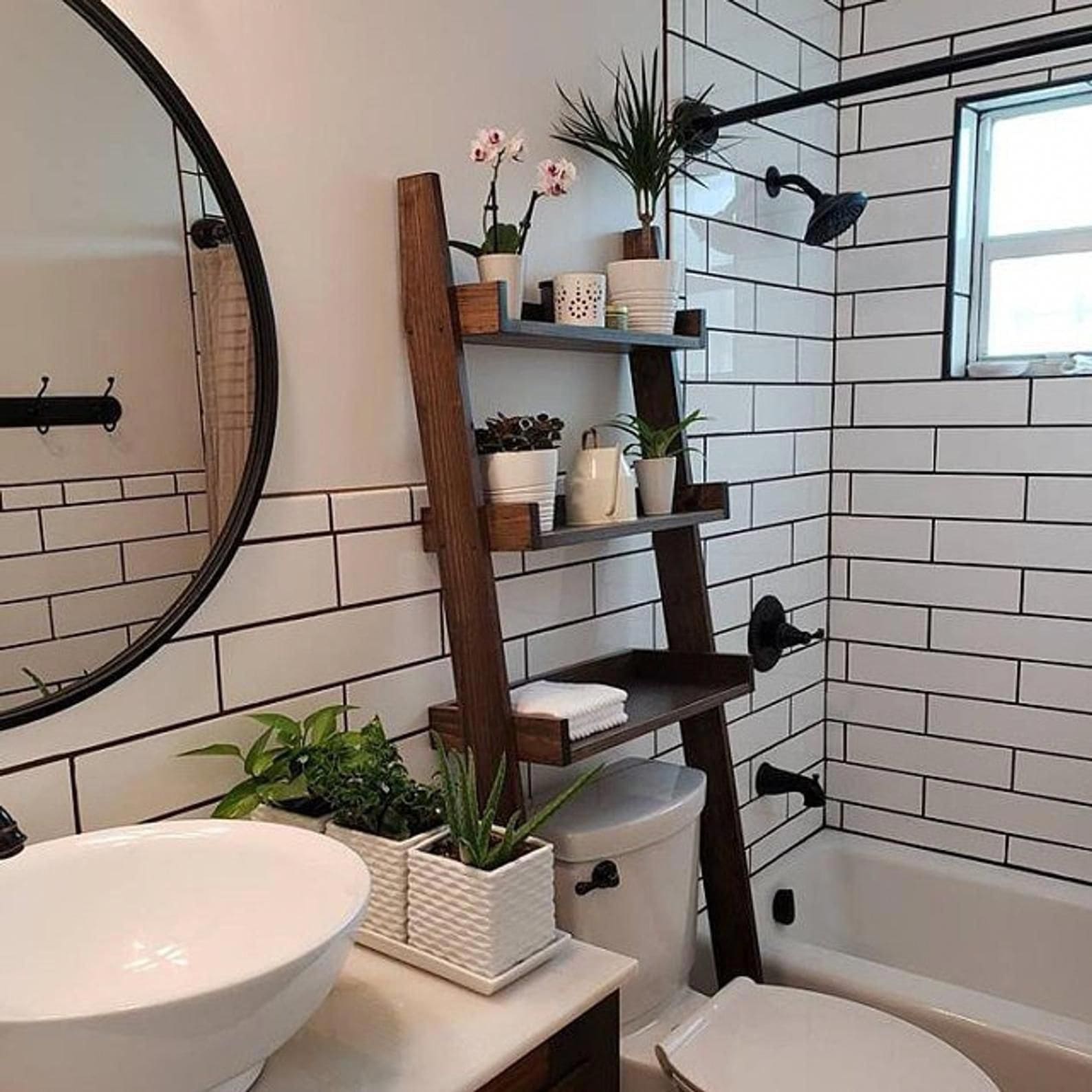20 best ideas to make your own bathroom plant shelves - 137