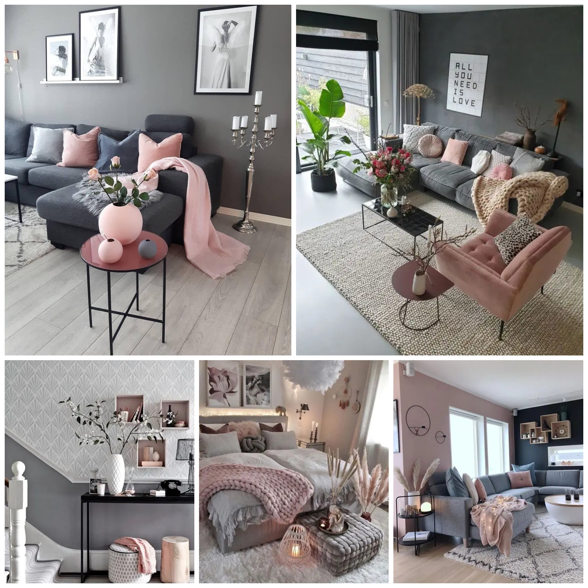 Grey And Pink Home Decor Ideas