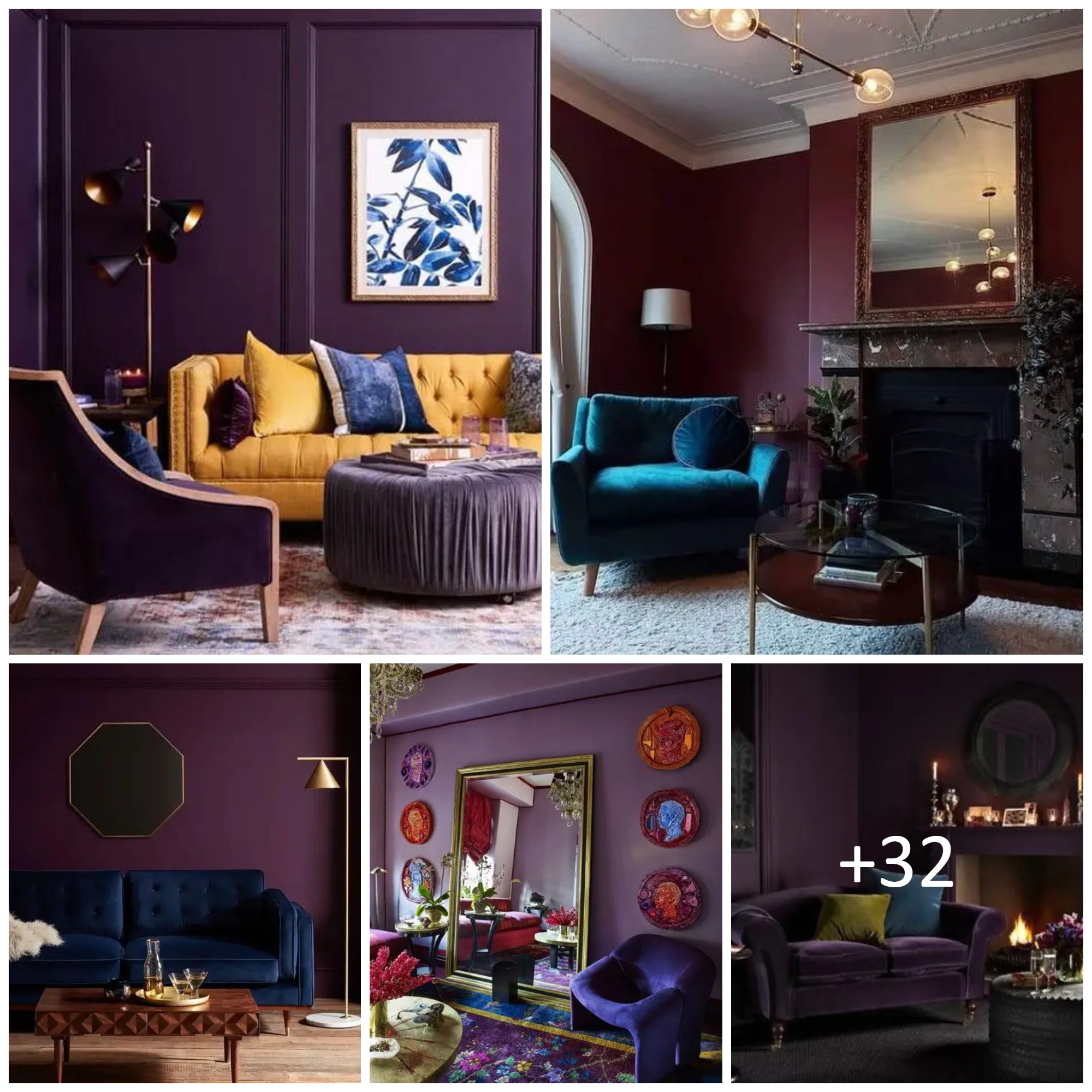 Stylish Purple Living Room Decor Ideas