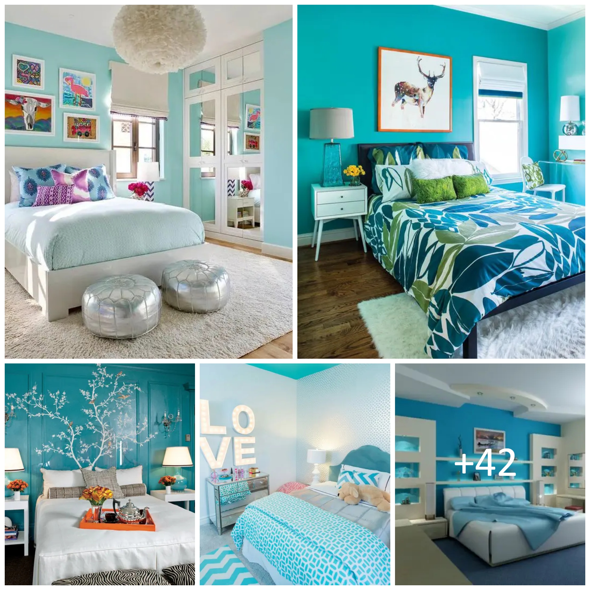 Bold Turquoise Bedroom Decor Ideas