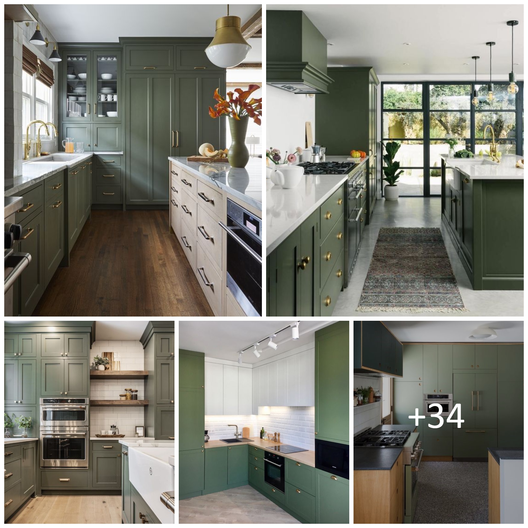 Beautiful And Refined Olive Green Kitchens